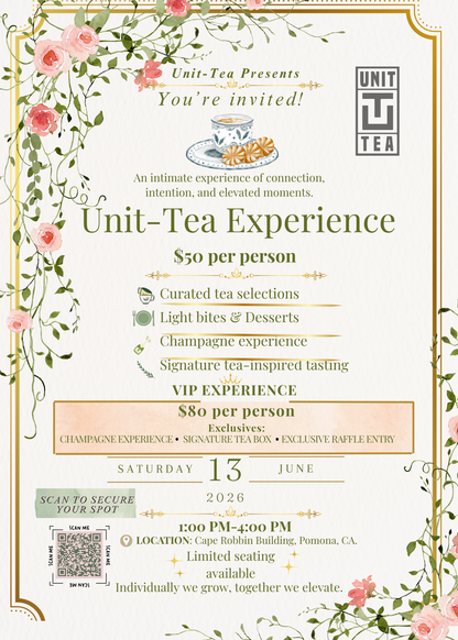 Unit-Tea Garden Tea Experience | Pomona, CA| Limited Seating